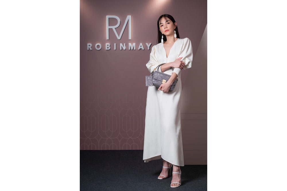 ROBINMAY與品牌代言人Ella 合作邁入第二年，疫情後首次亮相，出席時尚沙龍派對獨家透露穿搭tips。（ROBINMAY提供）