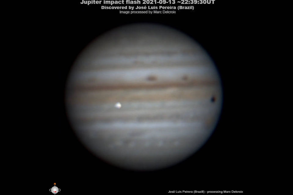 木星9月13日遭受撞击。（撷取自欧洲太空总署ESA）(photo:UpMedia)