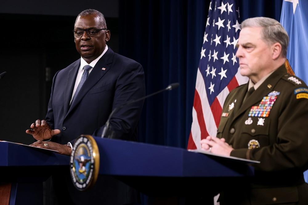 美国防部召开记者会，为8月29日空袭一事道歉。（汤森路透）(photo:UpMedia)
