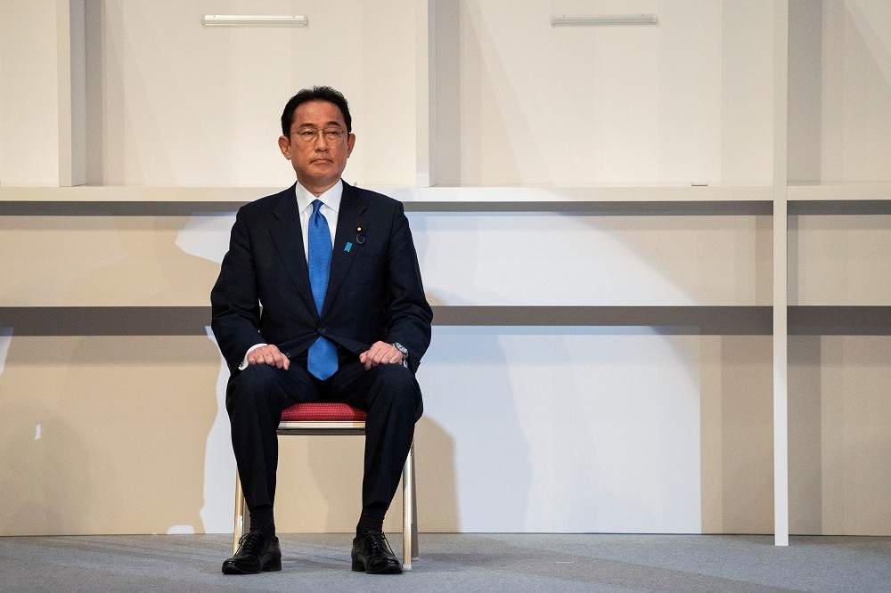 日本執政黨自由民主黨29日舉行總裁選舉，由岸田文雄當選第27任總裁。（湯森路透）