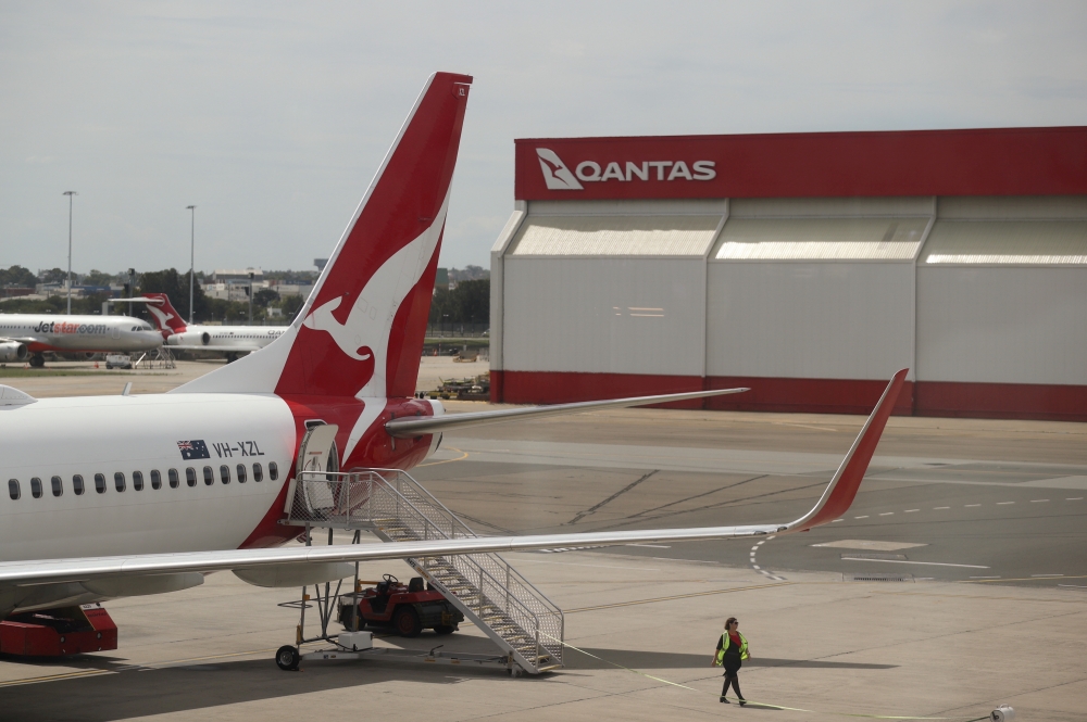 澳洲航空（Qantas）。（湯森路透）