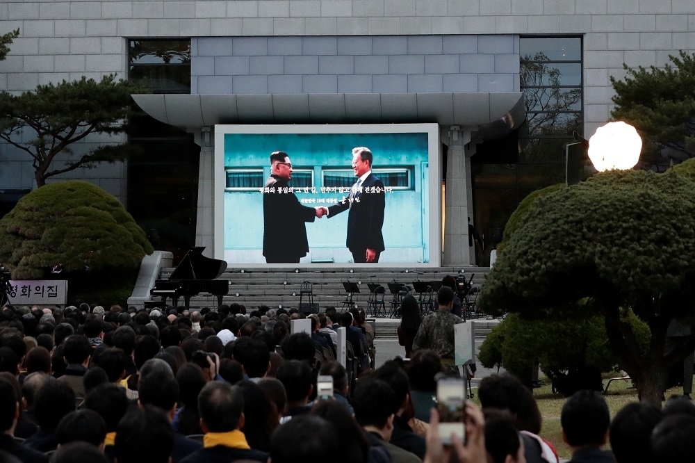 韓國總統文在寅近期再提《終戰宣言》，但恐怕只會如同《板門店宣言》和《平壤宣言》一樣流於形式。（湯森路透）