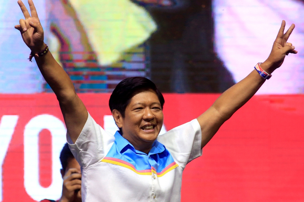 菲律賓前參議員「邦邦」馬可仕，宣布參選下屆總統。（湯森路透）