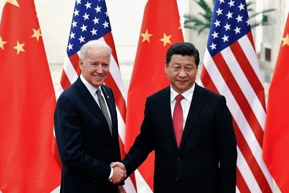 美國總統拜登（左）與中國國家主席習近平（湯森路透）
