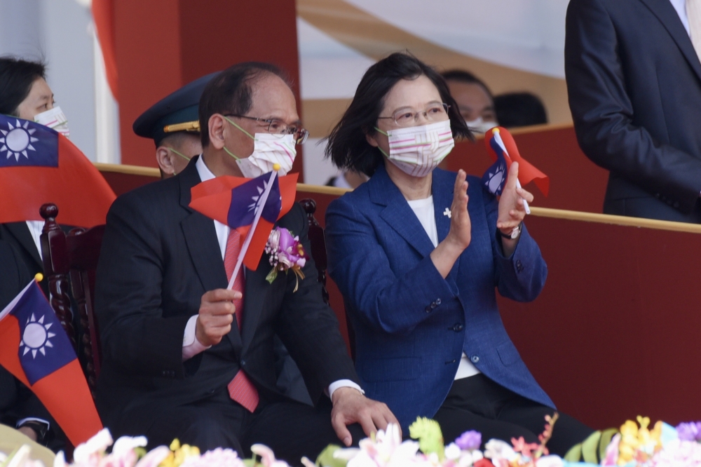 針對蔡總統國慶演說，馬辦痛批「中華民國110年在蔡總統口中竟折壽成72年」。（張哲偉攝）