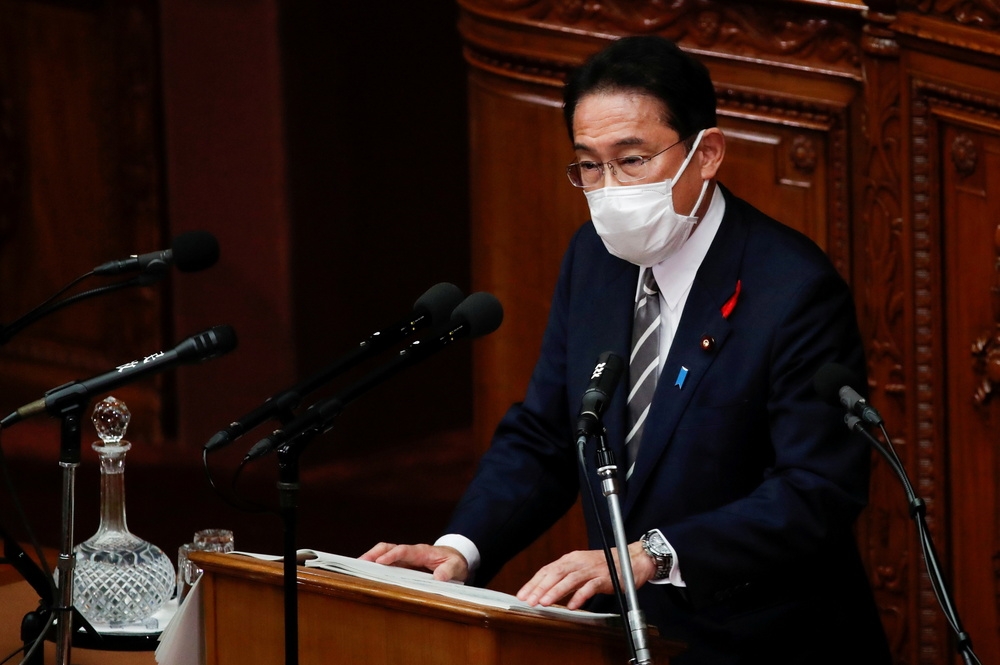 日本首相岸田文雄14日宣布解散眾議院，31日進行改選。（湯森路透）