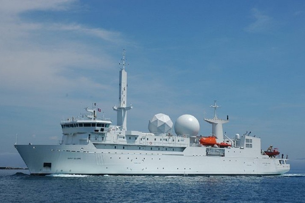 法國「德普易德洛姆號」在台灣海峽的活動時間，應該就在2021年7月5日前後。（維基百科）