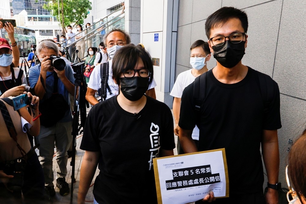 香港前支聯會副主席鄒幸彤被控今年六四涉煽惑他人參與未經批准集結，被以「煽動顛覆國家政權」被起訴。（湯森路透）
