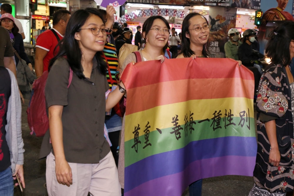 跨性別遊行29日晚上7點將在線上舉行。圖為2019年台灣跨性別遊行。（資料照片／王傳豪攝）