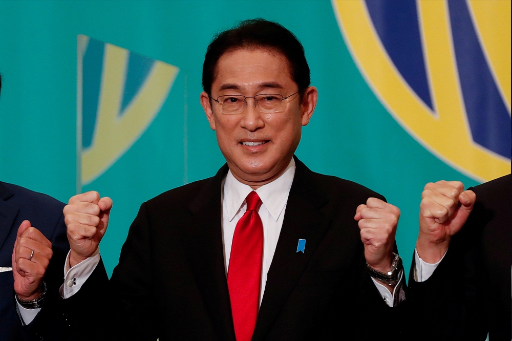 新上任的日本首相岸田文雄剛上任就火速進行議會改選。（湯森路透）