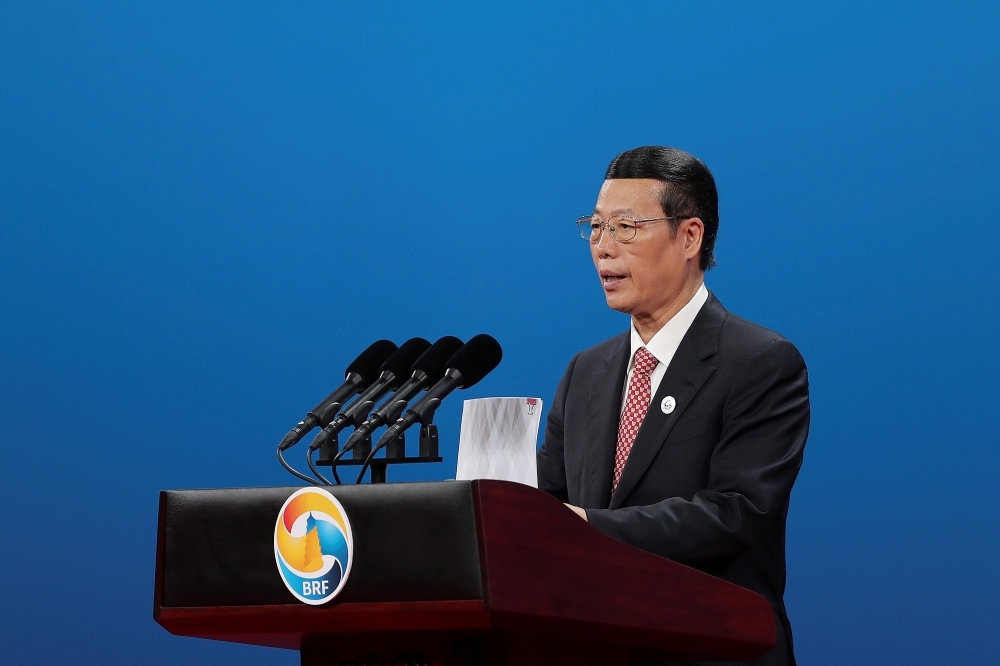中國國務院前副總理張高麗。（湯森路透）