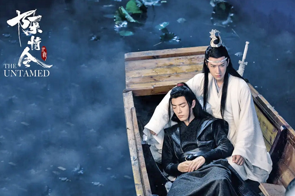 中國男星王一博（右）﹑肖戰因主演《陳情令》雙雙爆紅。（取自陳情令微博）