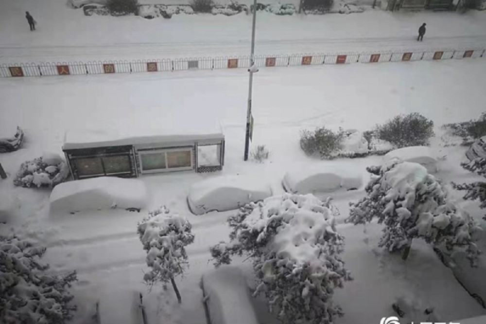 内蒙古大雪创下历史纪录。（中国气象网）(photo:UpMedia)