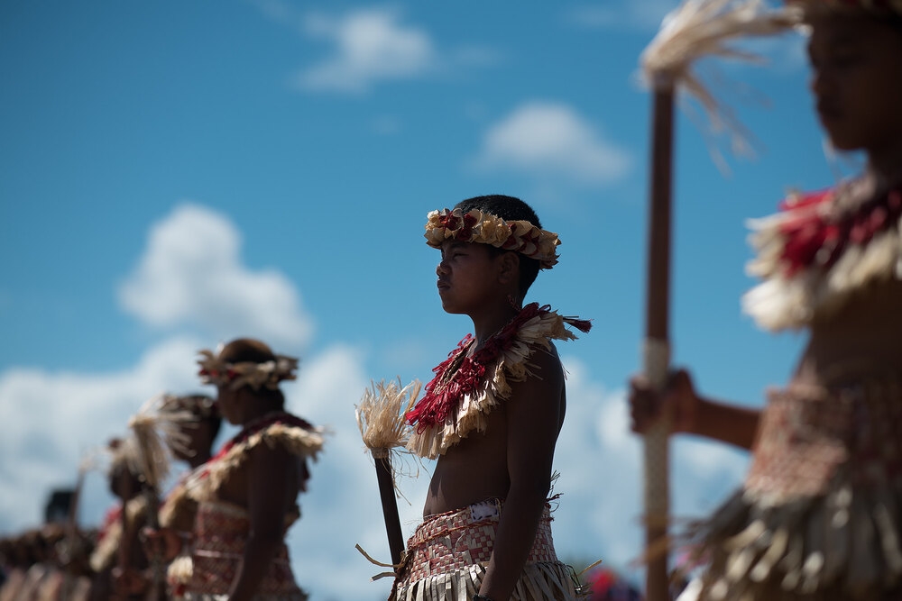 馬紹爾群島原住民表演。（圖片取自總統府）