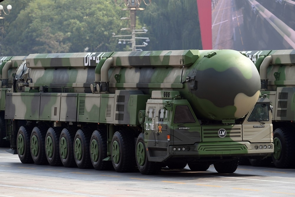 中國強調核武「最小嚇阻」，旨在凸顯其與美俄擁核數量的差距。（湯森路透）