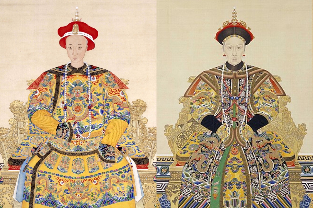 左：同治皇帝、右：慈禧太后。（取自維基百科）