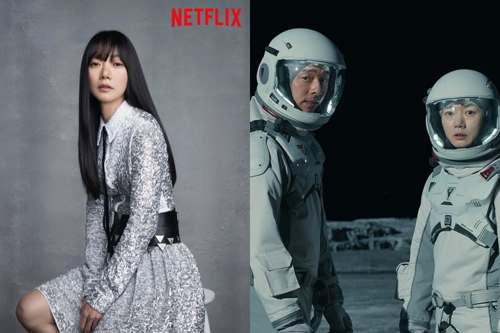 受到是枝裕和、王家衛等大導演們青睞的韓國女星裴斗娜，從不為自己的戲路設限，她和男神孔劉即將推出的太空懸疑新戲《寧靜海》深受期待。（左圖翻攝自Netflix，右圖翻攝自Netflixkr IG）