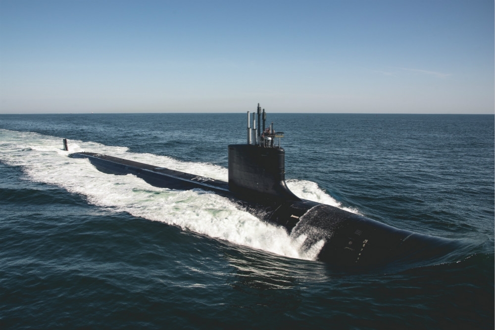 下水2年后、美军维吉尼亚级核子潜舰「德拉瓦号」编列服役。（图片取自美国海军）(photo:UpMedia)