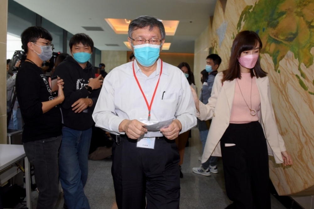 台北市長柯文哲認了防疫旅館SOP有問題，已下令修改。（資料照片／張哲偉攝）