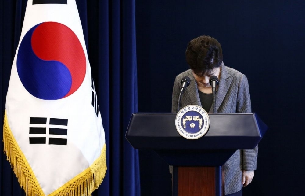 南韓前總統朴槿惠2016年12月6日向全國人民道歉。（湯森路透）