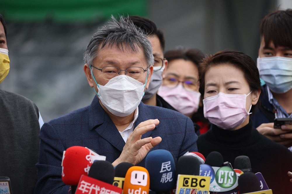 台北市長柯文哲今天（31日）表示，目前的數據看來並沒有出現社區感染的證據，今晚跨年活動照常舉辦。（陳愷巨攝）