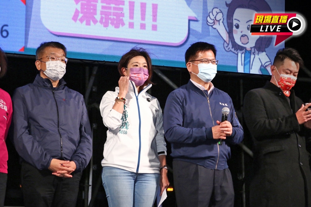 台中市第二選區立委補選結果出爐，民進黨候選人林靜儀確定當選。（王侑聖攝）