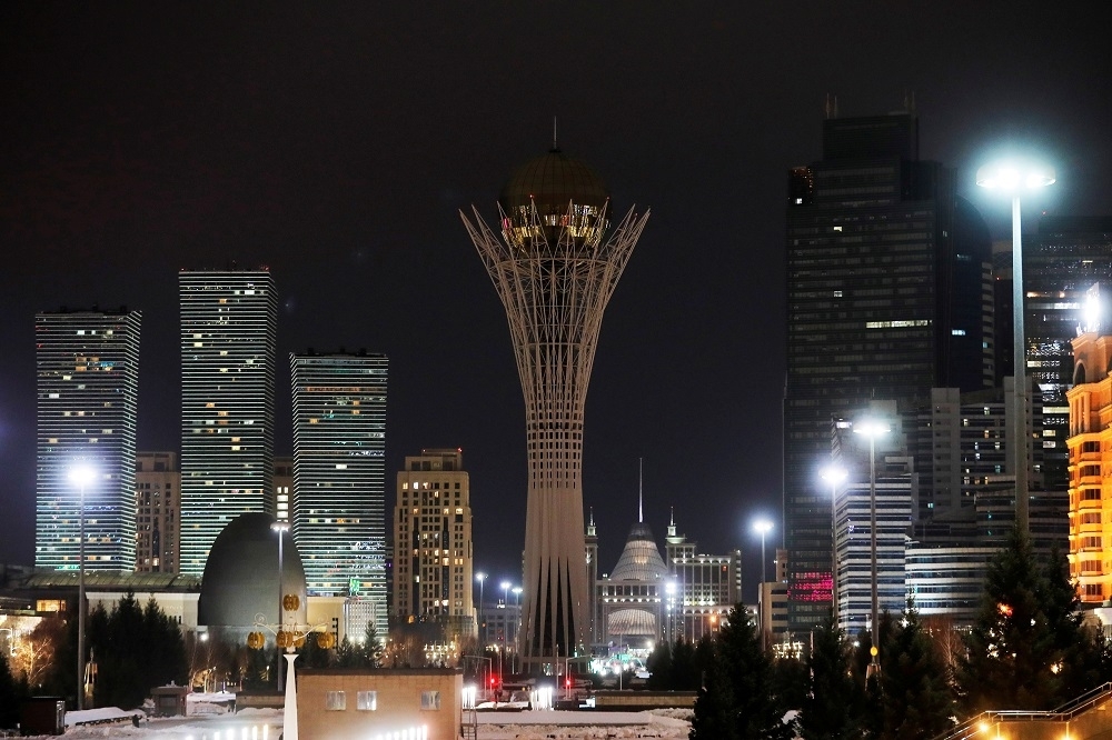 哈薩克斯坦是蘇聯解體後獨立的中亞五個「斯坦國家」之一，是地緣政治中最重要的一個。（哈薩克首都努爾蘇丹／湯森路透）
