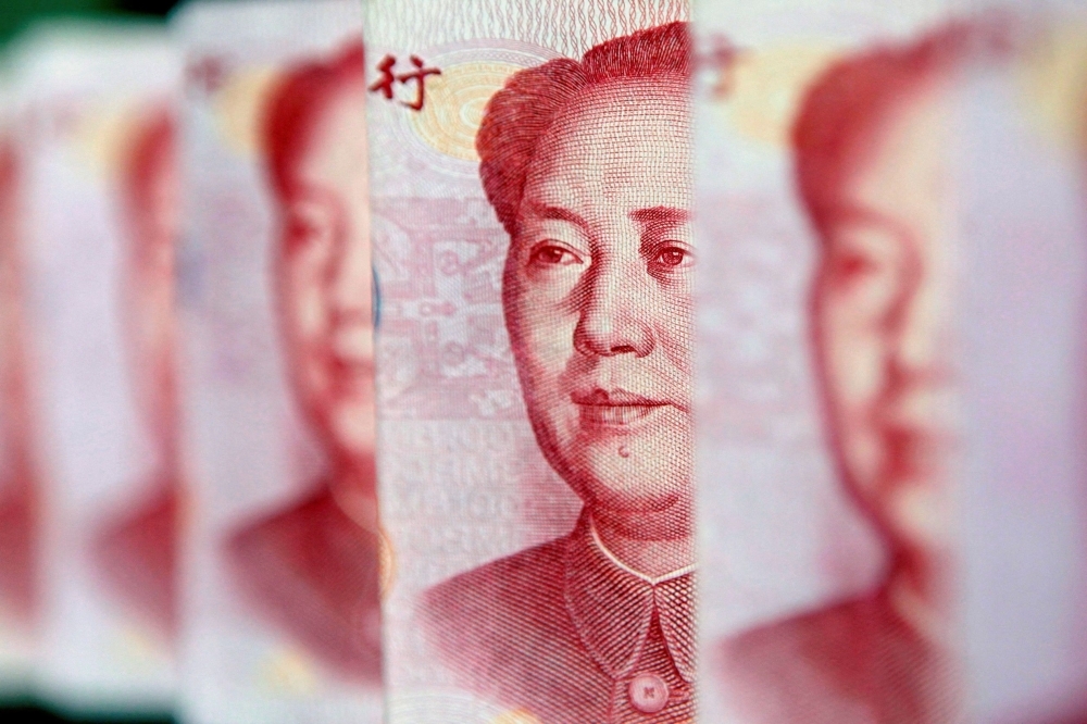 中國人行擔心人民幣上行，造成出口風險。（湯森路透）