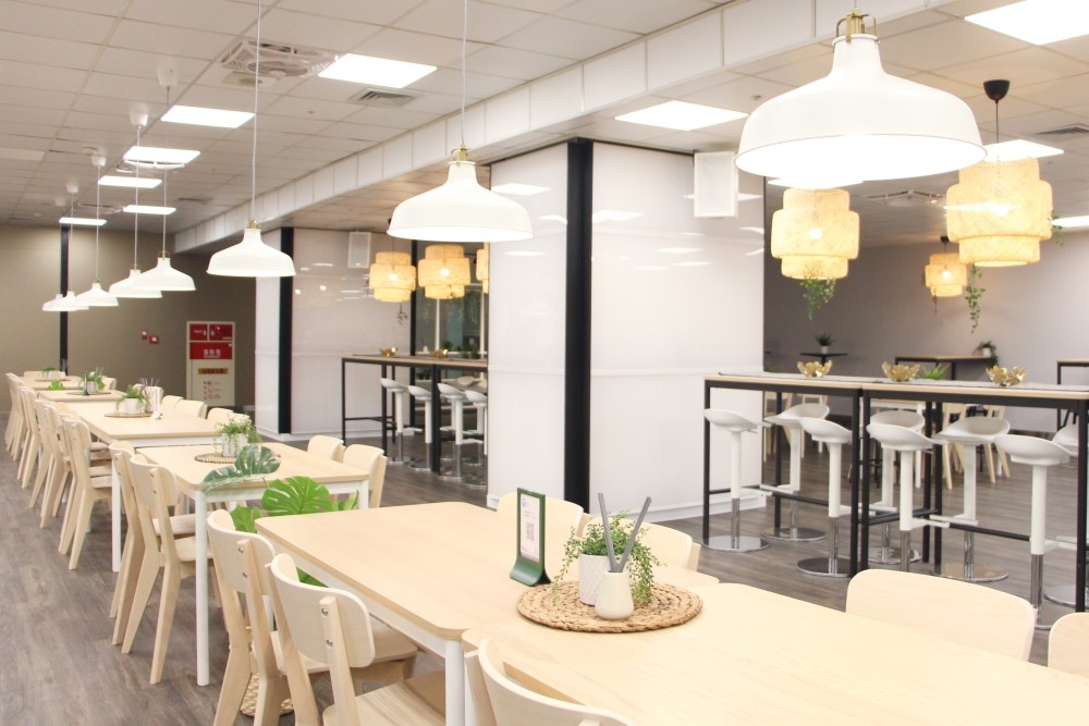 台電攜手 IKEA 共同改造近 40 年歷史的台電總管理處員工餐廳（邱家琳攝）