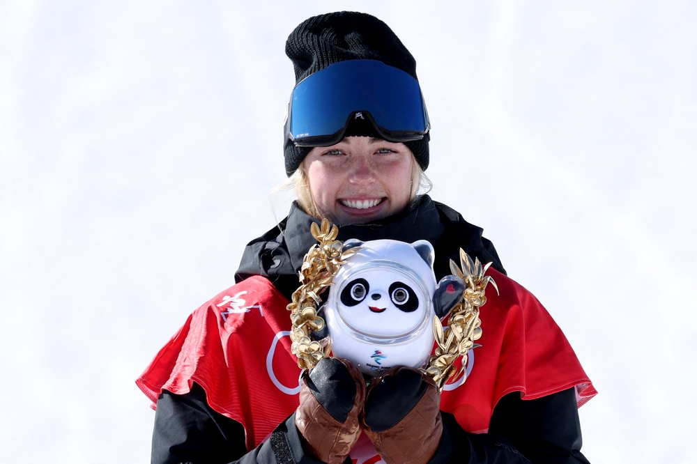 代表紐西蘭、20歲滑雪選手佐伊，為該國奪下史上第一面冬奧金牌。（湯森路透）