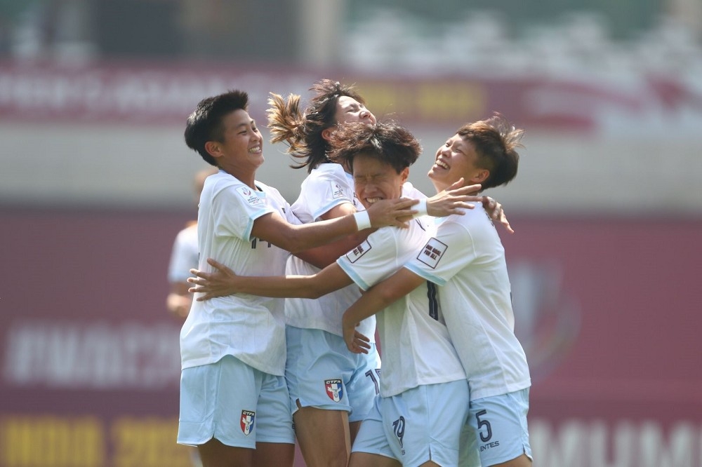 亞洲盃女足賽上台灣隊6日以1比2輸給越南隊，預計將在8日搭專機回台。（中華民國足球協會CTFA提供）