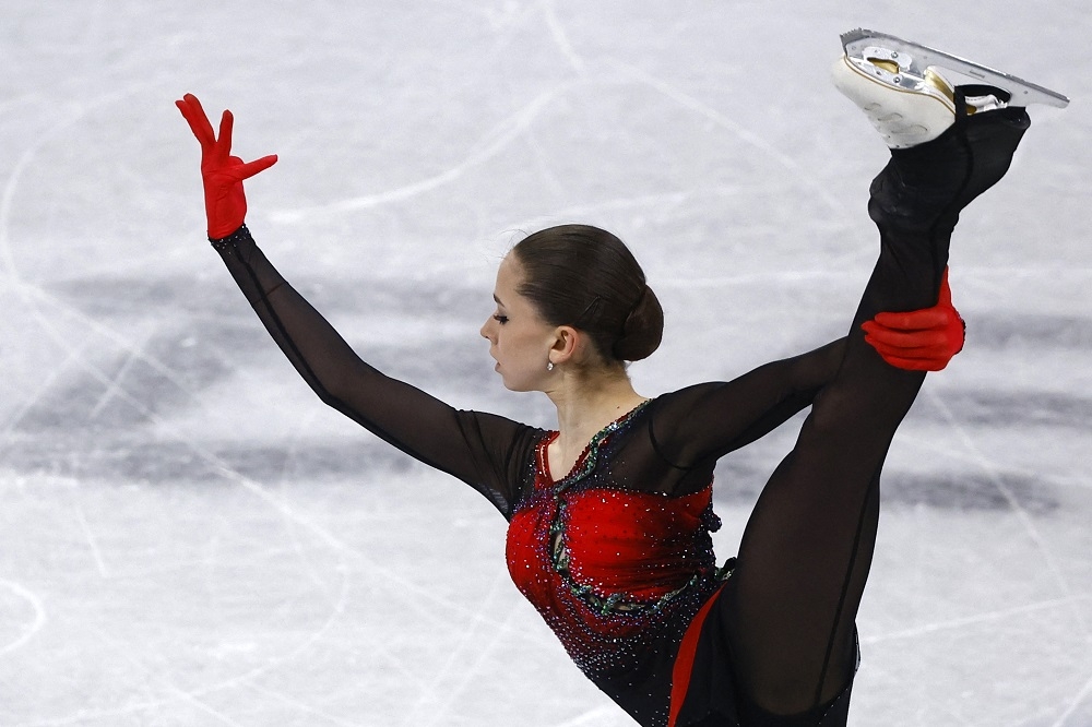 俄羅斯15歲花式滑冰選手卡米拉．瓦莉娃。（湯森路透）