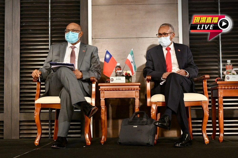 索馬利蘭外交部長瑞格薩訪台5天，今正式會見台灣媒體。（張哲偉攝）