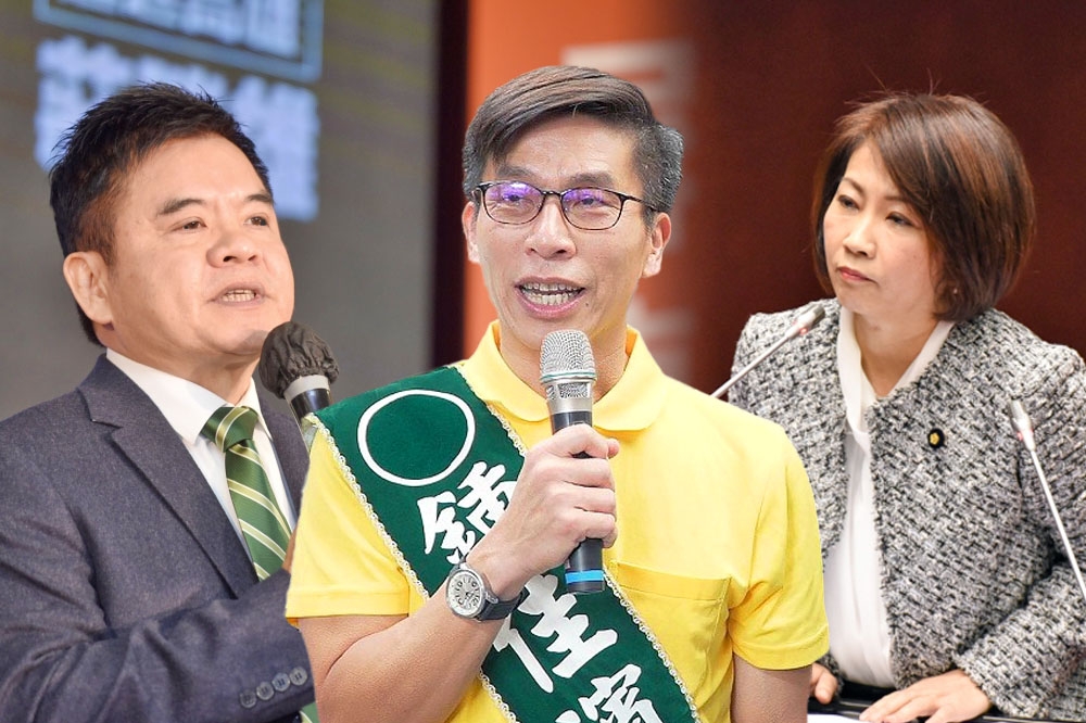 綠委莊瑞雄（左起）、鍾佳濱、周春米競逐屏東縣長黨內初選廝殺見骨，選對會指示盡速辦理初選。（合成畫面／取自鍾佳濱臉書、資料照片）