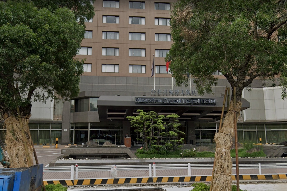 台北喜來登大飯店傳出有確診者足跡，25日至27日停業3天。（擷自Google Maps）
