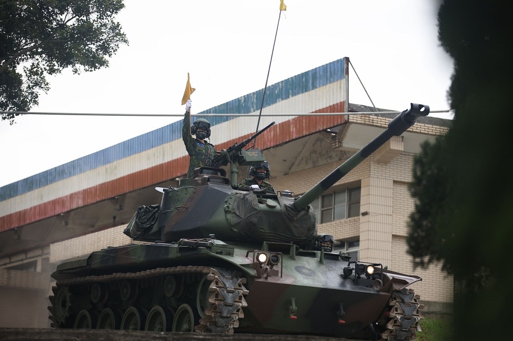 M41A3戰車除役典禮今在新竹舉行。（陳愷巨攝）