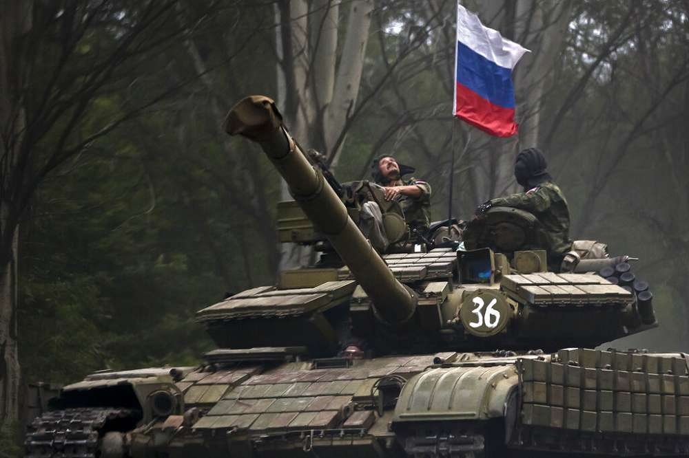 俄軍坦克，資料照片。（美聯社）