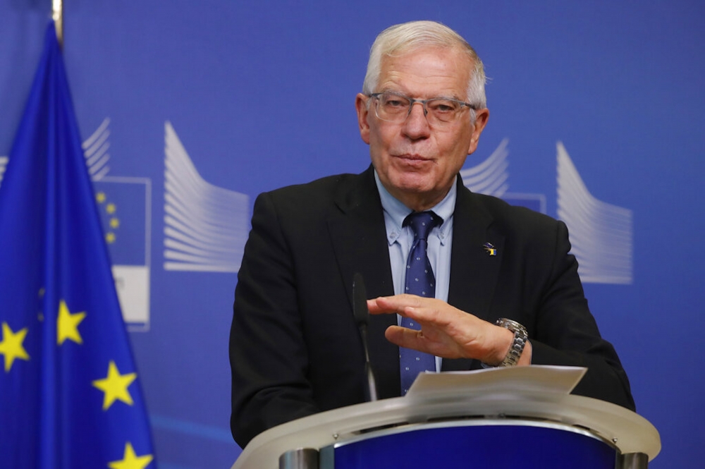歐盟外交和安全政策高級代表波瑞爾（Josep Borrell）指出，個別歐盟國將捐贈戰機給予烏克蘭。（美聯社）