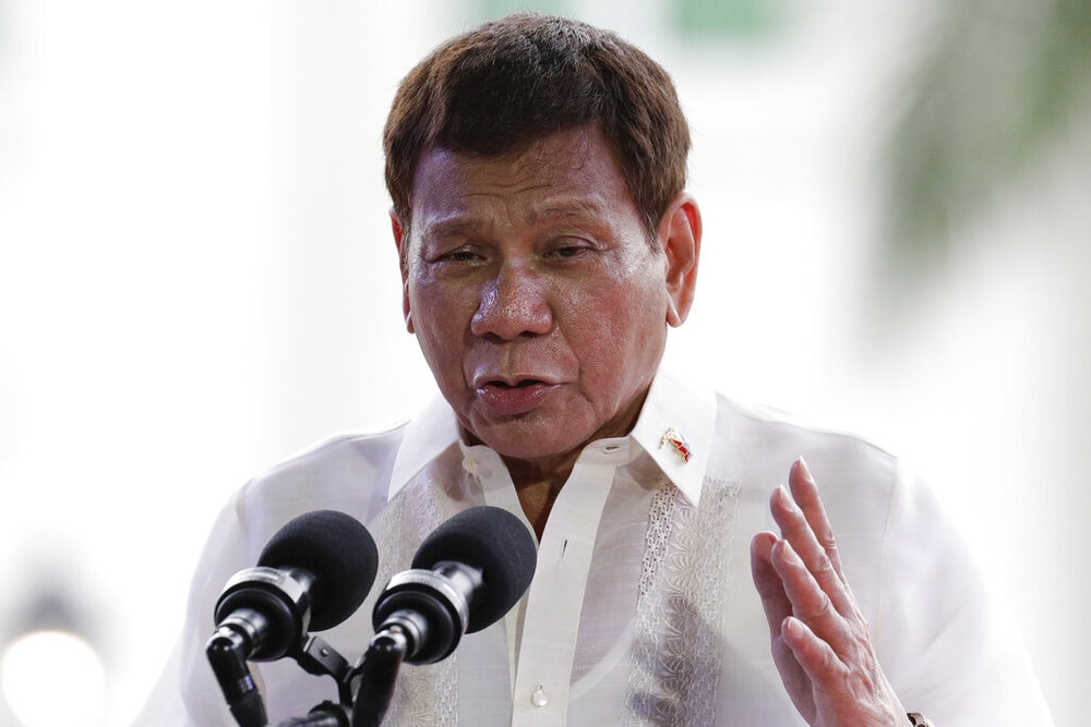 菲律賓現任總統杜特蒂。（美聯社）