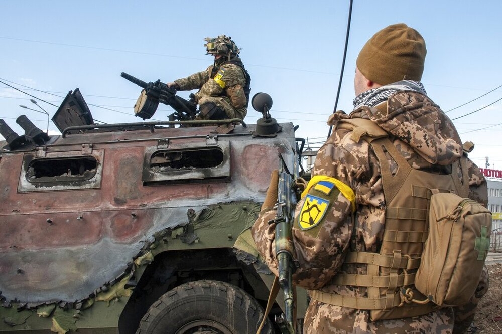 正在巡邏的烏克蘭部隊。（美聯社）