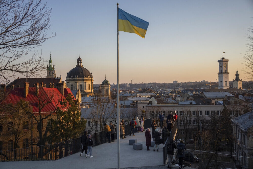乌克兰西部与波兰交界、被誉为战争期间「陪都」的利沃夫市景。（美联社）(photo:UpMedia)
