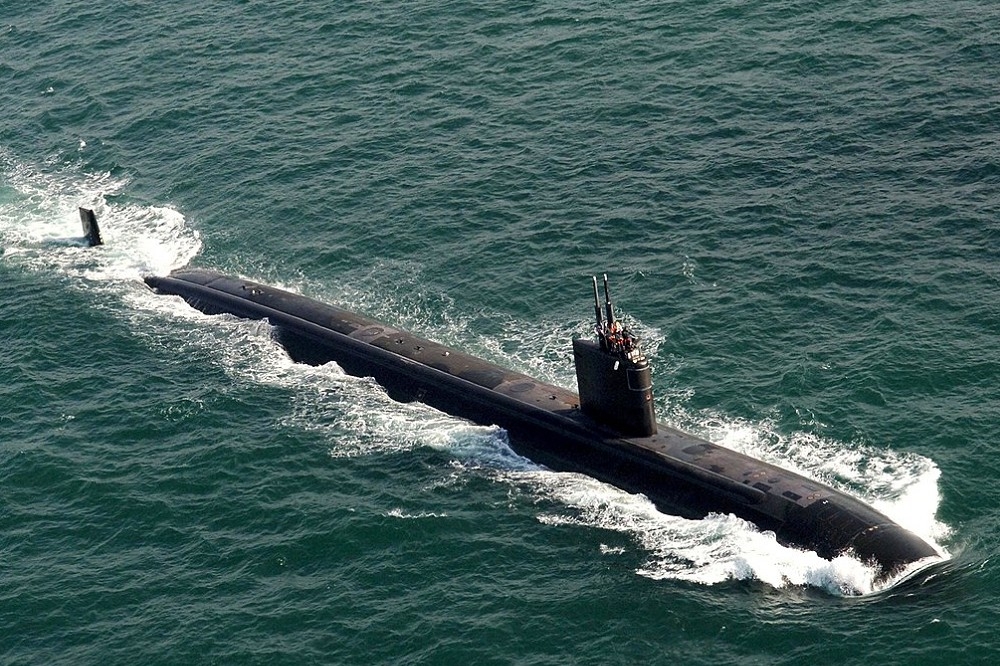 俄烏戰爭爆發，國防部表示，美國艦艇持續執行印太反潛及水面作戰任務，維護印太安全。圖為阿什維爾號（SSN-758）。（取自維基百科）