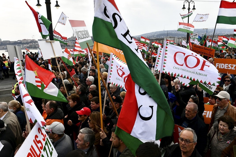 匈牙利总理奥班的支持者。（美联社）(photo:UpMedia)