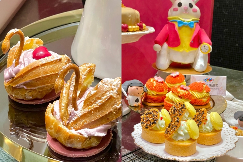 漢來海港「2022 瘋狂派對甜點季」以《愛麗絲夢遊仙境》為主題（周羿庭攝）