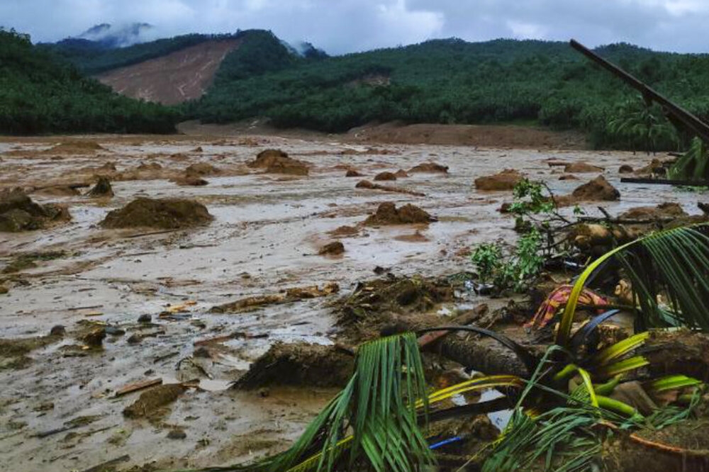 輕度颱風「梅姬」襲擊菲律賓中南部省份，造成25人因土石流喪命。（美聯社）