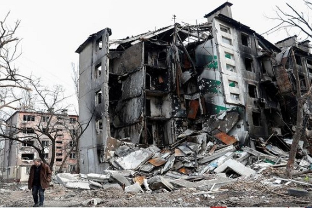 烏西大城利沃夫遭戰火蹂躪。（取自Sky News）