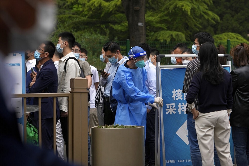 北京下令11个区接受三轮核酸检测。（美联社）(photo:UpMedia)