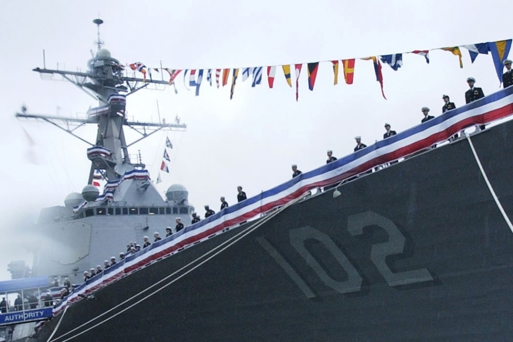 美国桑普森号驱逐舰。（资料照片／美联社）(photo:UpMedia)
