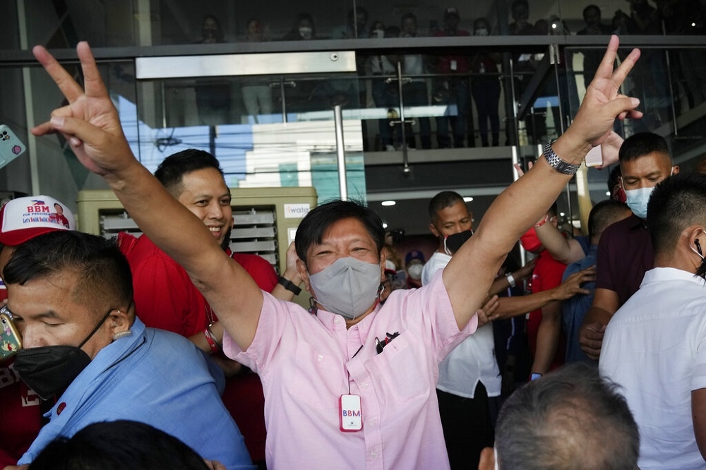 小马可仕将成为下一任菲律宾总统。（美联社）(photo:UpMedia)