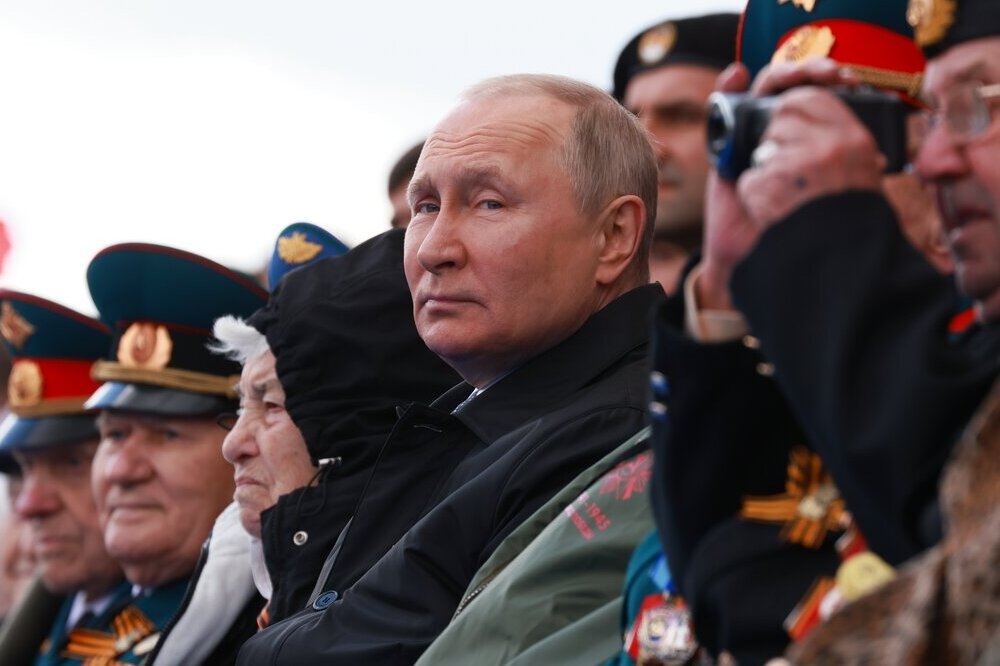 俄国总统普丁9日出席莫斯科胜利日阅兵。（美联社）(photo:UpMedia)